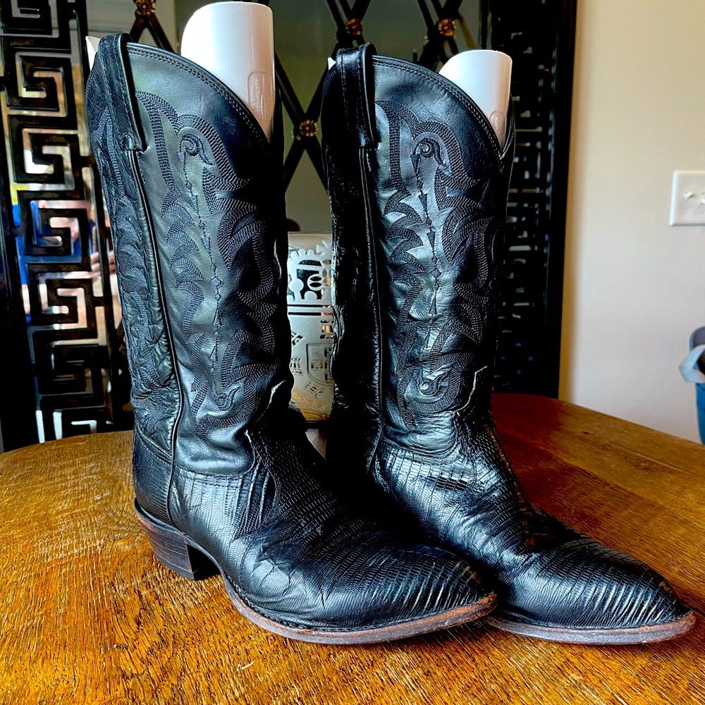 Tony Lama lizard skin boots